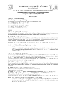 Lösung  - Höhere Mathematik an der TUM