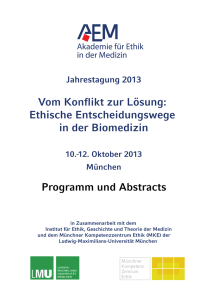 Abstracts Posterpräsentationen - Akademie für Ethik in der Medizin