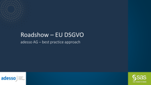 Roadshow – EU DSGVO