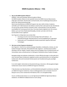 MSDN Academic Alliance – FAQ - Hochschule Rhein-Waal
