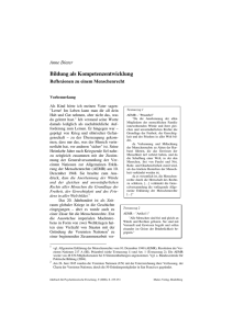 Bildung als Kompetenzentwicklung