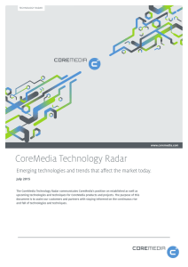 CoreMedia Technology Radar
