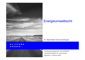 Energieumweltrecht - Prof. Dr. Jörg Gundel