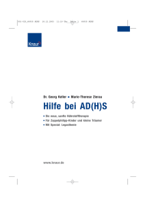 Hilfe bei AD(H)S - ADHS und Legasthenie