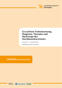 S3-Leitlinie Früherkennung, Diagnose, Therapie und Nachsorge