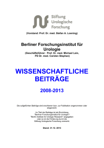2013 - Stiftung Urologische Forschung