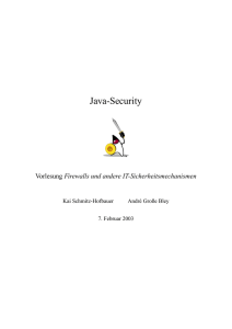 Java-Security - homepage.ruhr-uni