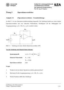 Übung 5 Operationsverstärker - Institut für Elektrische