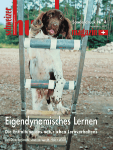 Eigendynamisches Lernen - Schweizer Hunde Magazin