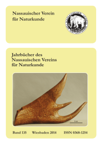 Nassauischer Verein für Naturkunde Jahrbücher des Nassauischen