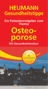 Gesundheitstipps Osteoporose