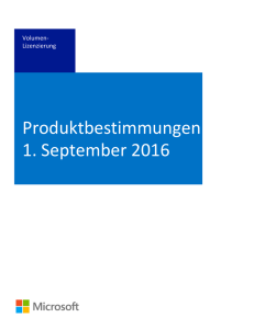 Produktbestimmungen vom September 2016