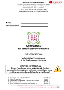 BDEM-Follow up Fragebogen mit BAROS nach Adipositas 0610