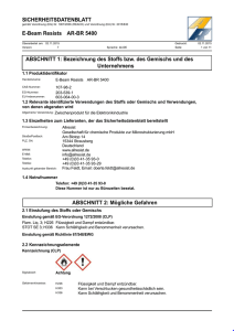 SICHERHEITSDATENBLATT E-Beam Resists AR-BR