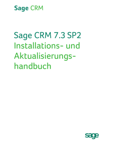 SageCRM 7.3SP2 InstallationUpgradeGuide