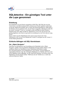 SQLdetective - Ein günstiges Tool unter die Lupe genommen
