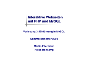 Interaktive Webseiten mit PHP und MySQL