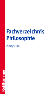 Fachverzeichnis Philosophie