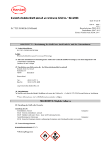 Sicherheitsdatenblatt gemäß Verordnung (EG) Nr. 1907