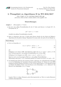 Musterlösung - am Institut für Theoretische Informatik, Algorithmik II