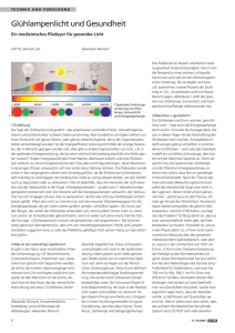 Glühlampenlicht und Gesundheit