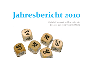 Jahresbericht 2010 - Klinische Psychologie Mainz