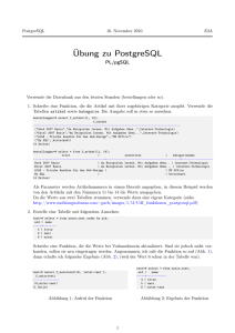 Übung zu PostgreSQL