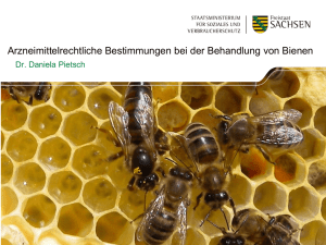Arzneimittelrechtliche Bestimmungen bei der Behandlung von Bienen