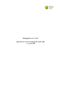 Offenlegungsbericht gemäß CRR zum 31.12.2014