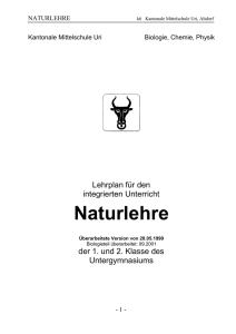 Naturlehre - Kantonale Mittelschule Uri