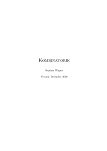 Kombinatorik - Mathematics TU Graz