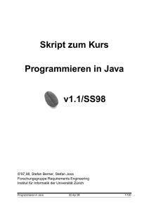 Skript, Programmieren in Java