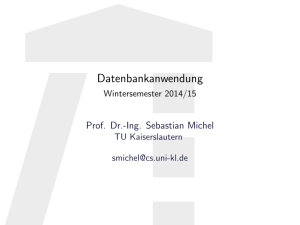 Datenbankanwendung - Wintersemester 2014/15