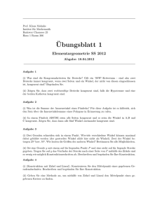 Ubungsblatt 1 - Institut fuer Mathematik