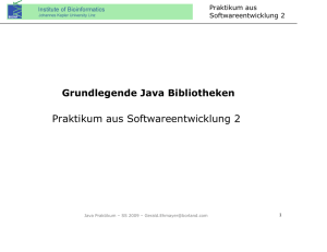 Praktikum aus Softwareentwicklung 2