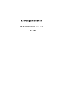 Leistungsverzeichnis