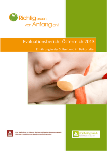 Evaluationsbericht 2013 - Workshops "Ernährung in der Stillzeit und