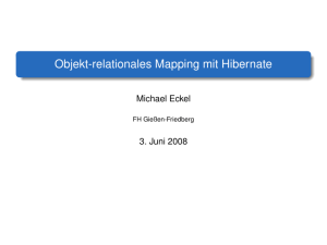 Objekt-relationales Mapping mit Hibernate