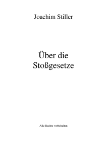 Über die Stoßgesetze - von Joachim Stiller