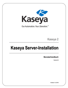 Kaseya Server-Installation