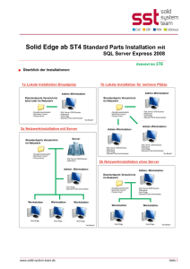 Installation Konfiguration der Standard Parts - CAD