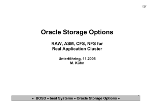 Oracle Storage Options