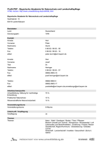 Profil-PDF - Bayerische Akademie für Naturschutz und