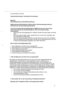 Biphozyl Hämodialyse-/Hämofiltrationslösung