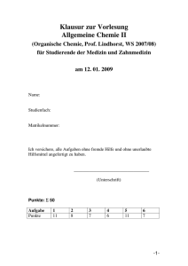 Klausurbeispiel 1 - Institut für Organische Chemie