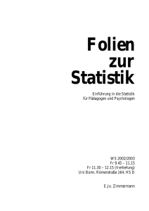 Statistik - S-Inf