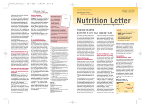 Nutrition Letter - Ernaehrungs