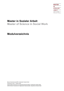 Das Modulverzeichnis - Master in Sozialer Arbeit