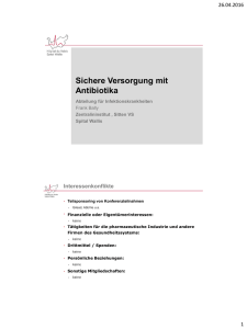 Sichere Versorgung mit Antibiotika