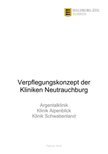Verpflegungskonzept der Kliniken Neutrauchburg